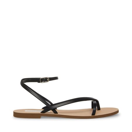 Black Steve Madden Amuse Women's Flat Sandals | PH 7638NYS